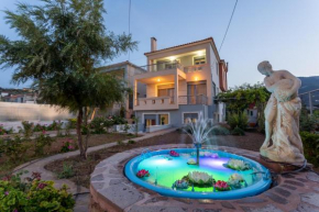 3-BR Sea View Villa with Garden in Mytilene